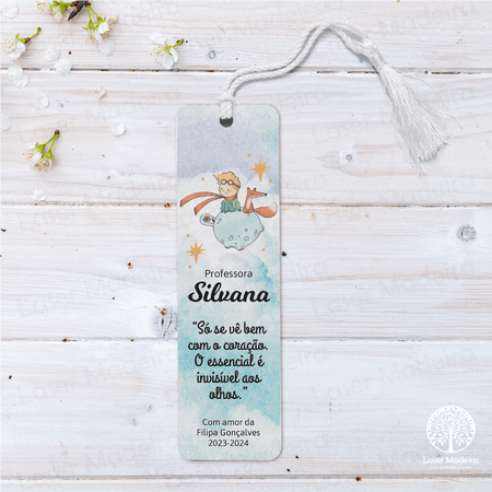 Marcador de Livro - Escolar - Principezinho - Laser Madeira