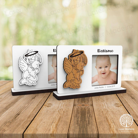 Mini Moldura - Anjo - Modelo 2 - Laser Madeira