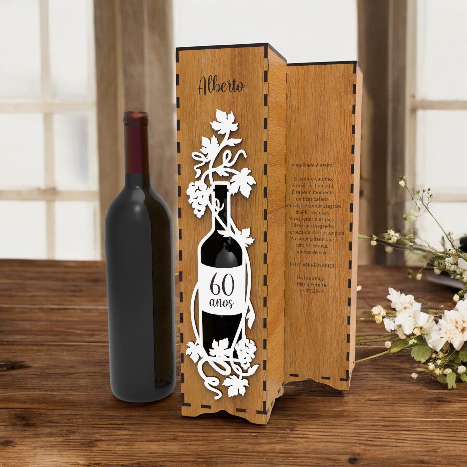 Caixas de Vinho - Laser Madeira