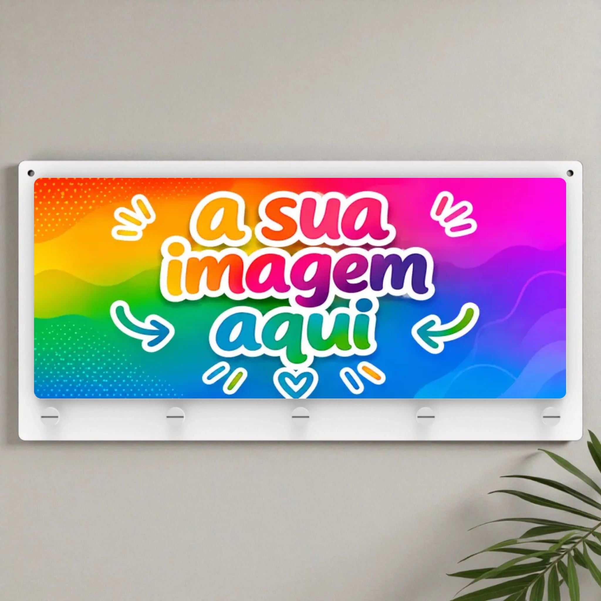 Placa Porta-Chaves - branco