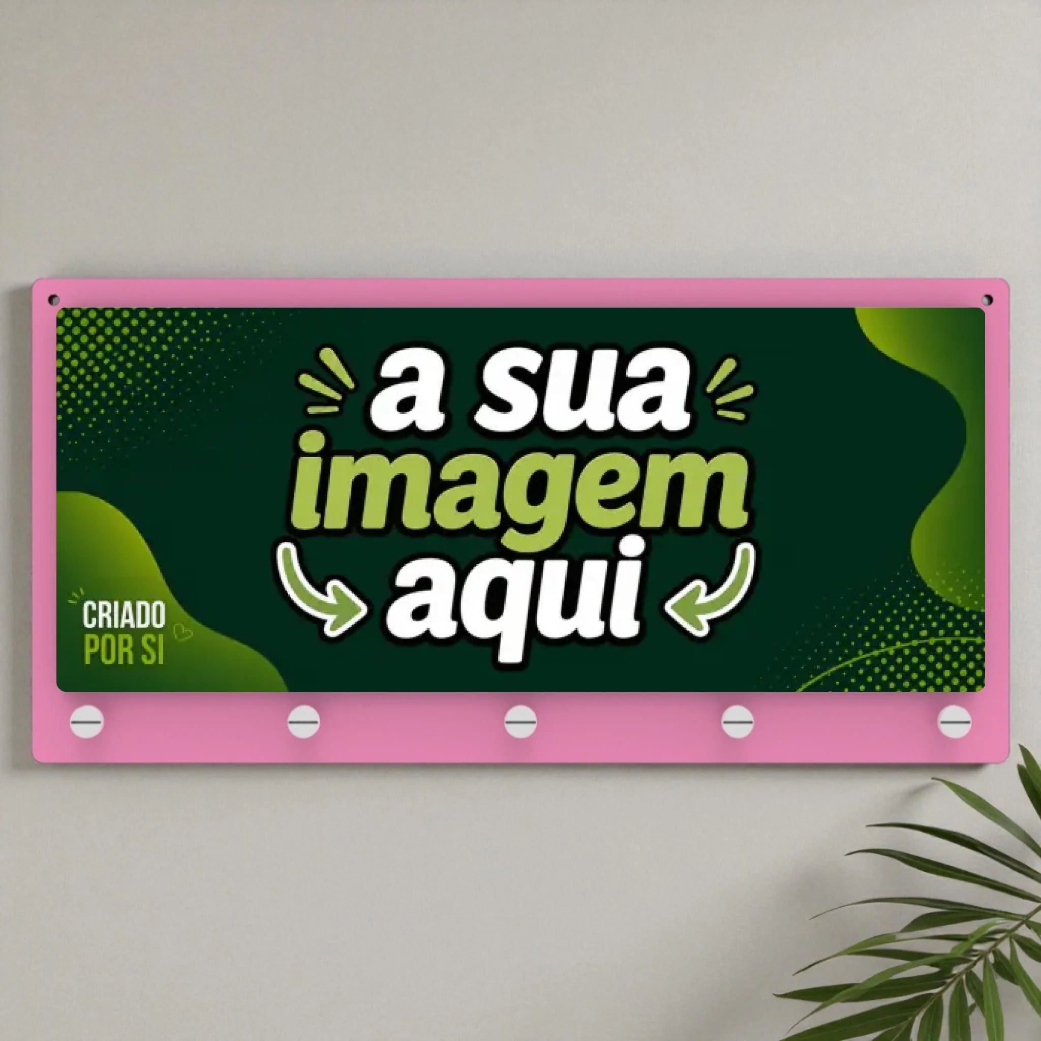Placa Porta-Chaves - rosa