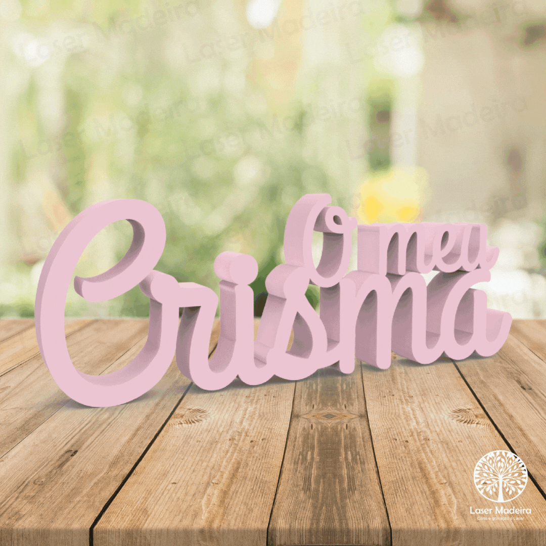 Placa para Crisma em 3D - 3 Modelos Disponíveis - Laser Madeira