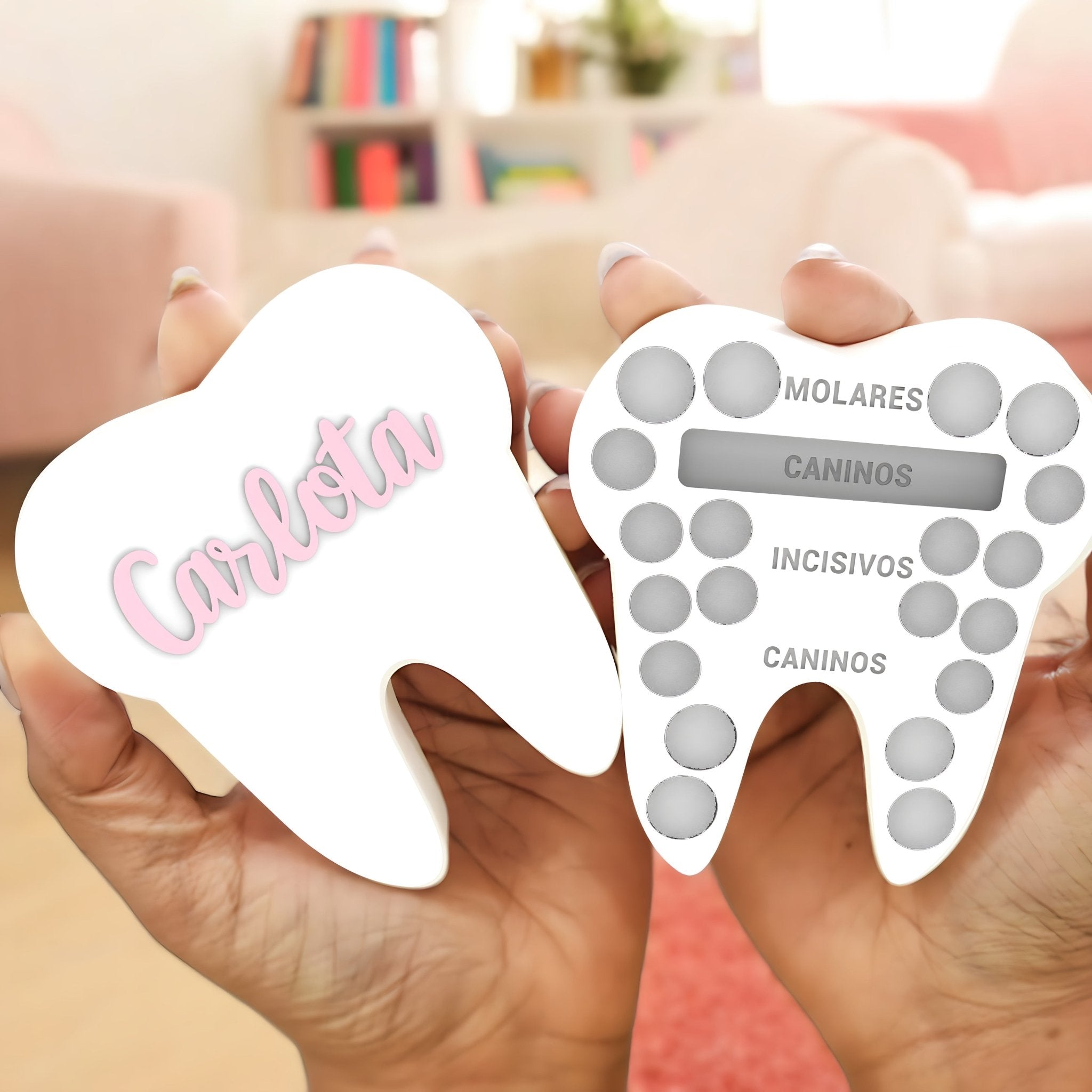 Caixa para Dentes de Leite Personalizada com Nome em 3D - Laser Madeira