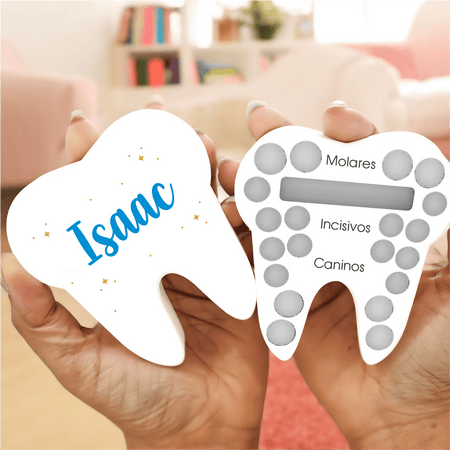 Caixa para Dentes de Leite Personalizada - Nome - Laser Madeira