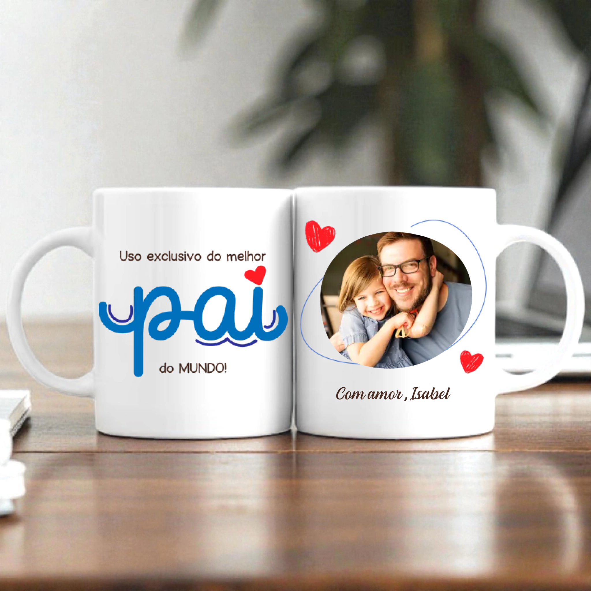 Caneca Dia do Pai Personalizadas com Fotografia (vários modelos disponíveis) - Laser Madeira