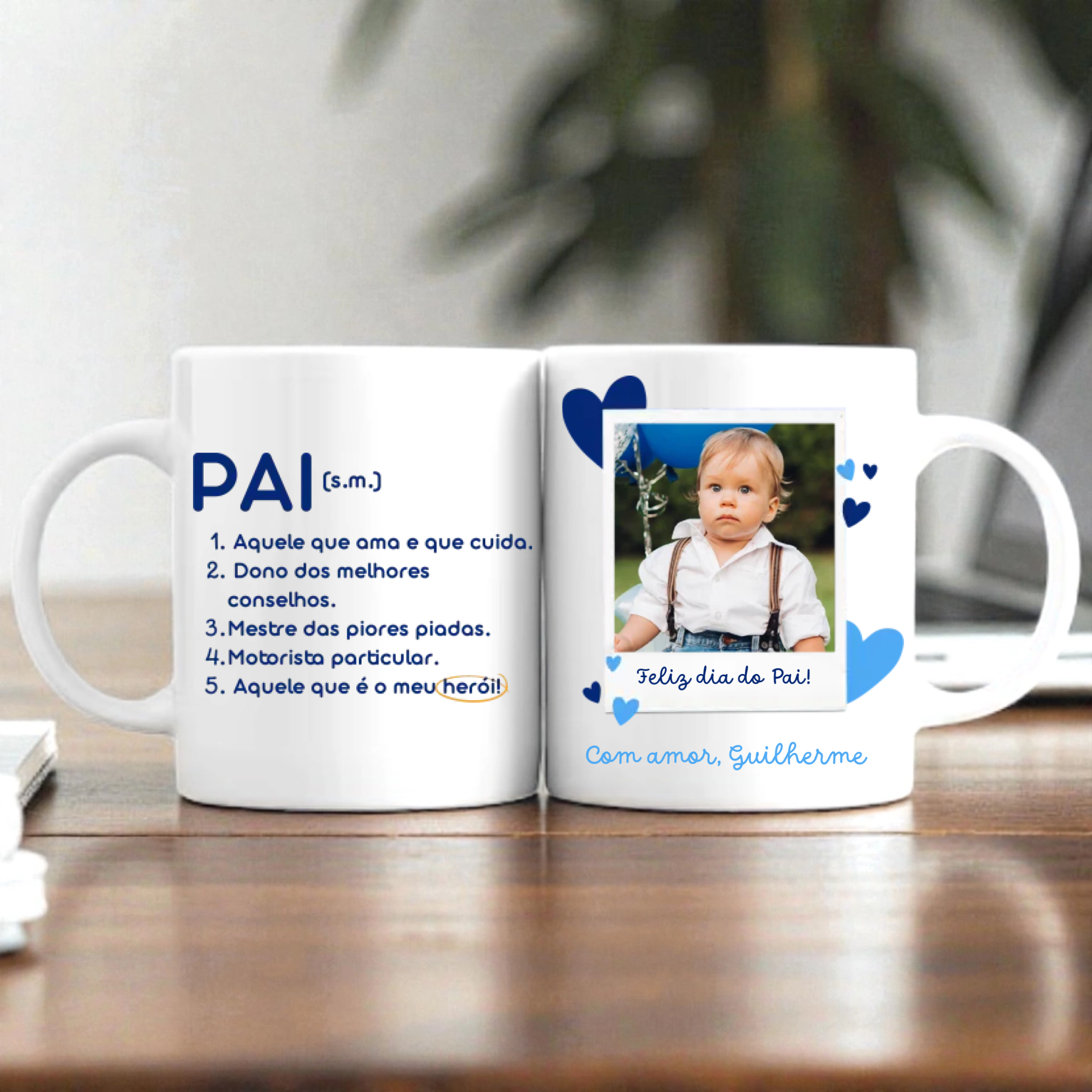 Caneca Dia do Pai Personalizadas com Fotografia (vários modelos disponíveis) - Laser Madeira