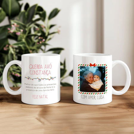 Caneca Personalizada de Natal - Presente - Laser Madeira