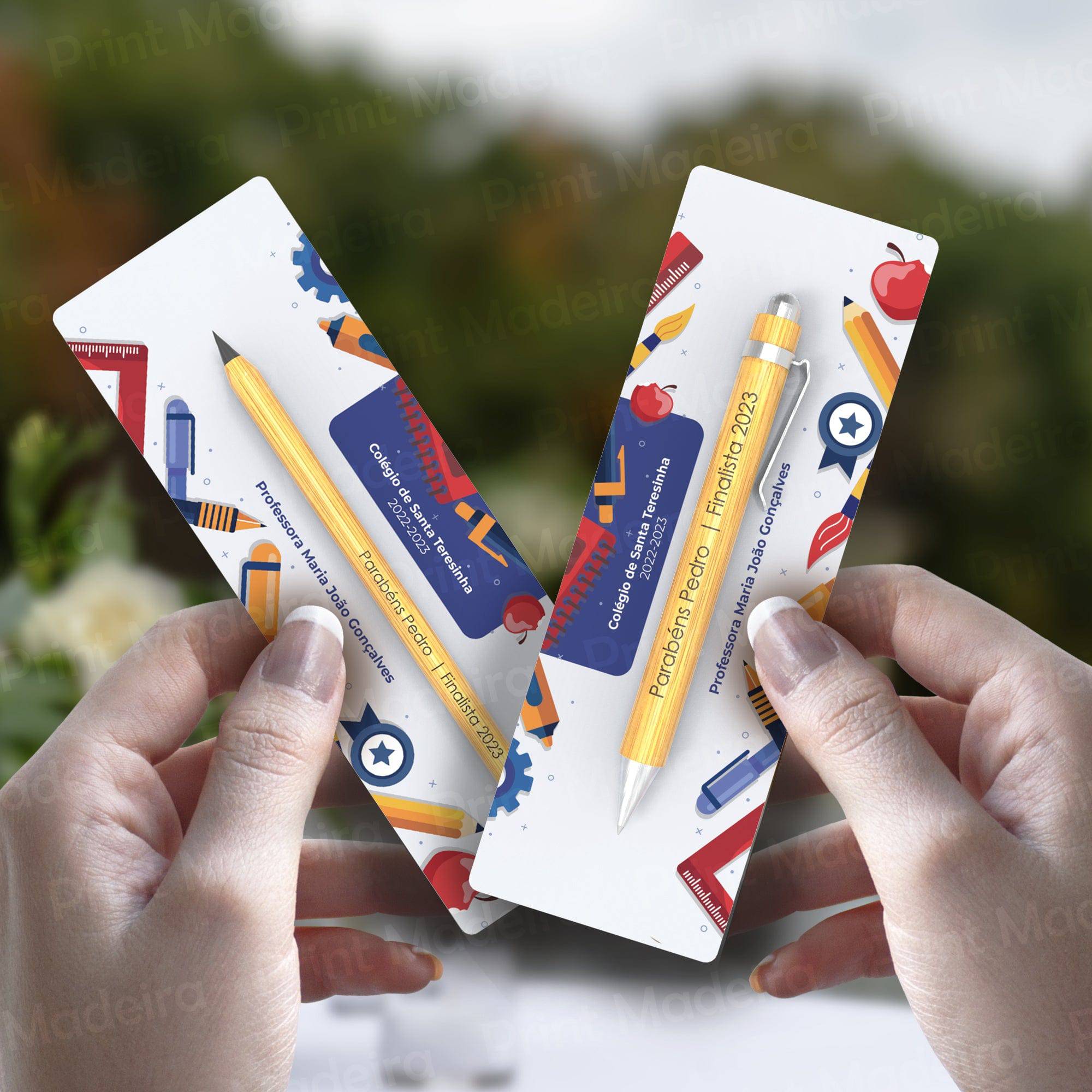 Caneta ou Lápis em Bambu para Finalista - Materiais Escolares - Laser Madeira