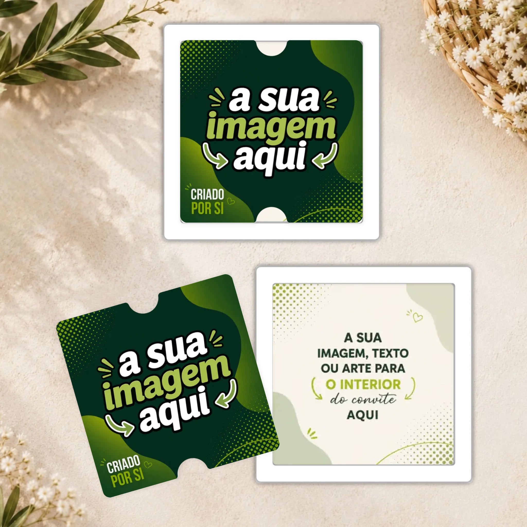 Convite Embutido Personalizado com a Sua Arte | Pré-visualização em Tempo Real | Ideal para Padrinhos, Casamento e Batizado - Laser Madeira