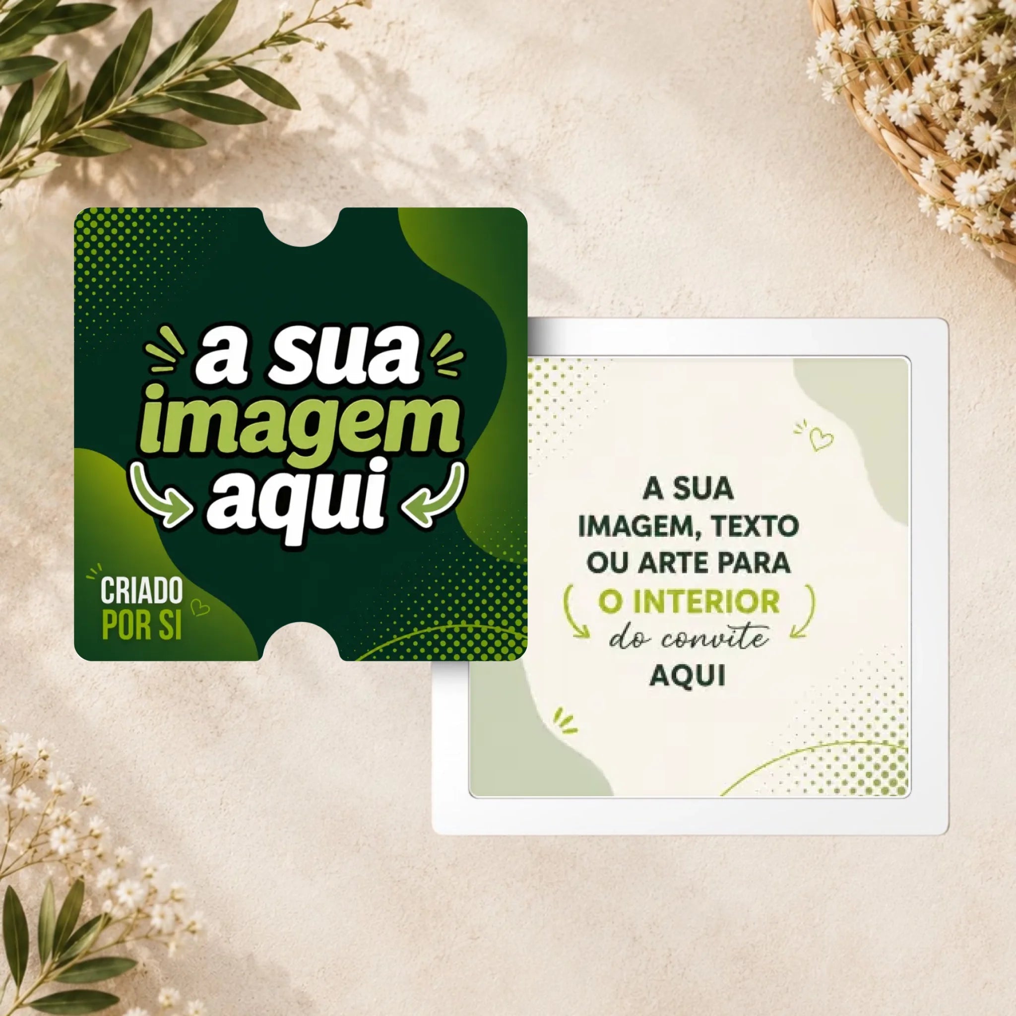 Convite Embutido Personalizado com a Sua Arte | Pré-visualização em Tempo Real | Ideal para Padrinhos, Casamento e Batizado - Laser Madeira