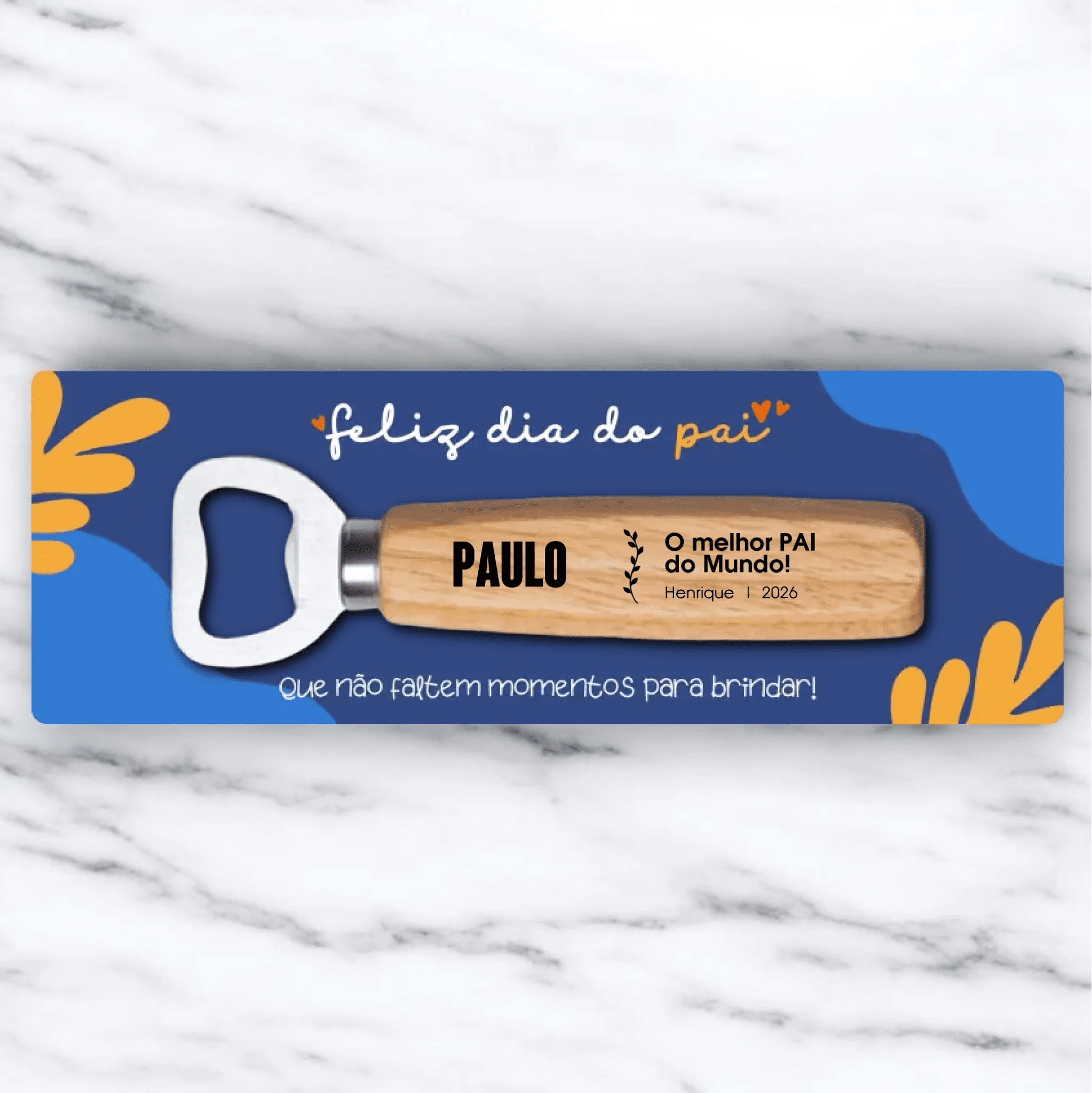 Descapsulador - Abre - garrafas 14cm - Dia do Pai - Laser Madeira