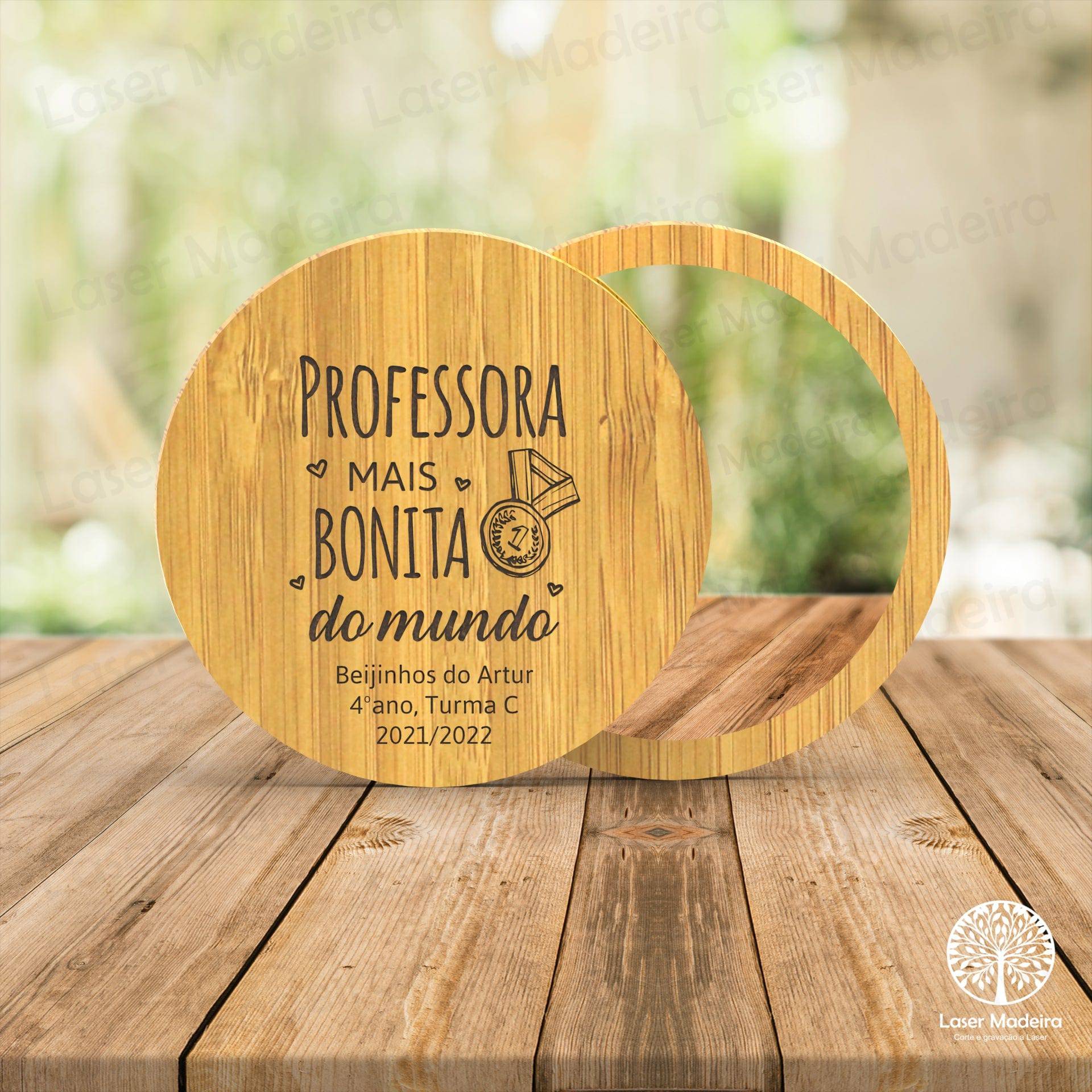 Espelho em Bambu - «Mais Bonita do Mundo» - Laser Madeira