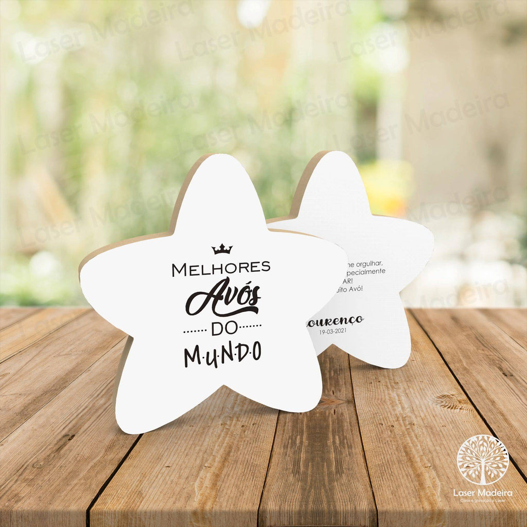 Estrela Avós - Modelo 1 - Laser Madeira