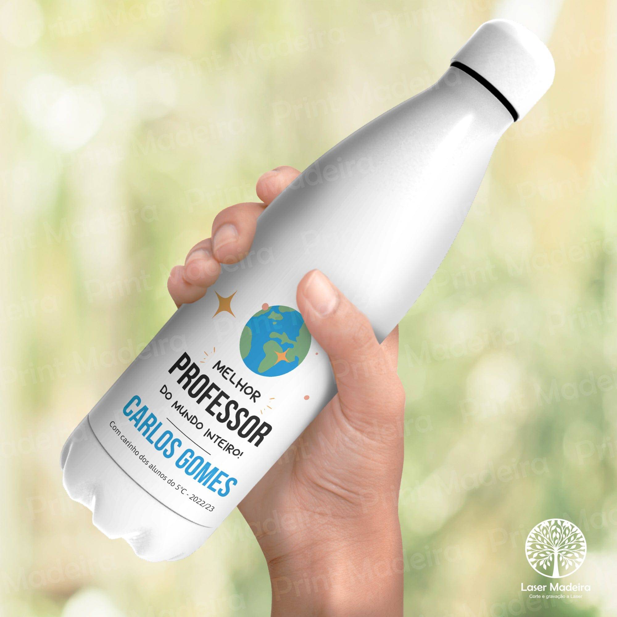 Garrafa "Melhor do Mundo" - Laser Madeira
