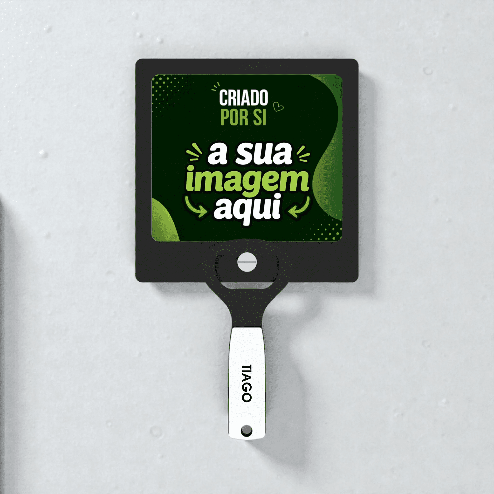 Iman e Descapsulador Personalizados com a Sua Imagem - Laser Madeira