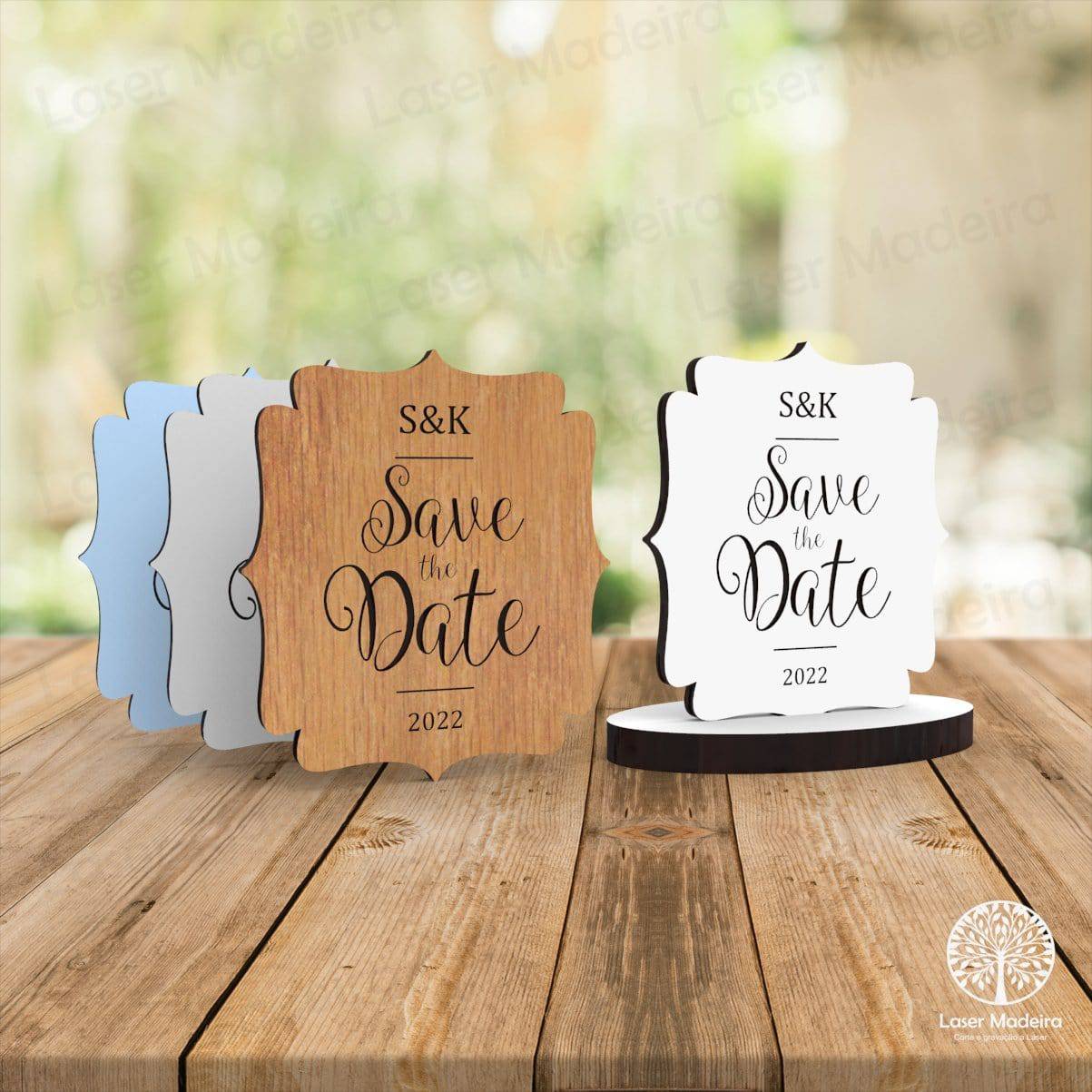 Lembrança Casamento - Save the Date #1 - Laser Madeira