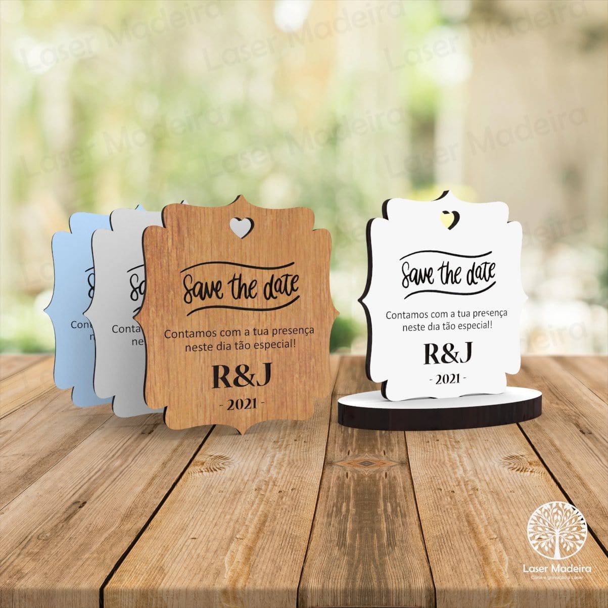 Lembrança Casamento - Save the Date #5 - Laser Madeira