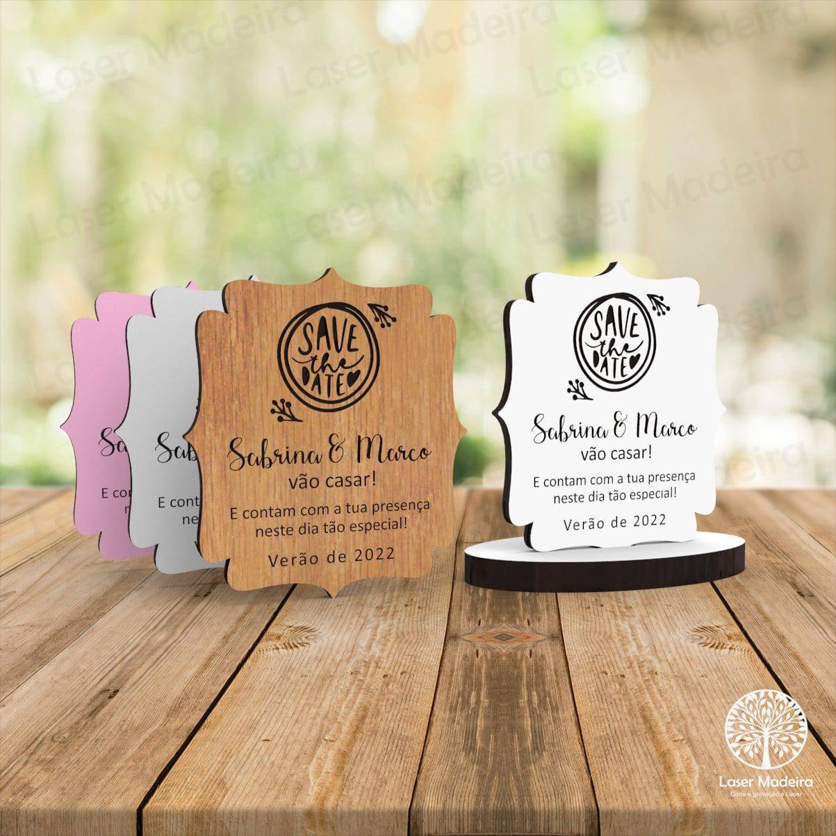 Lembrança Casamento - Save the Date #8 - Laser Madeira