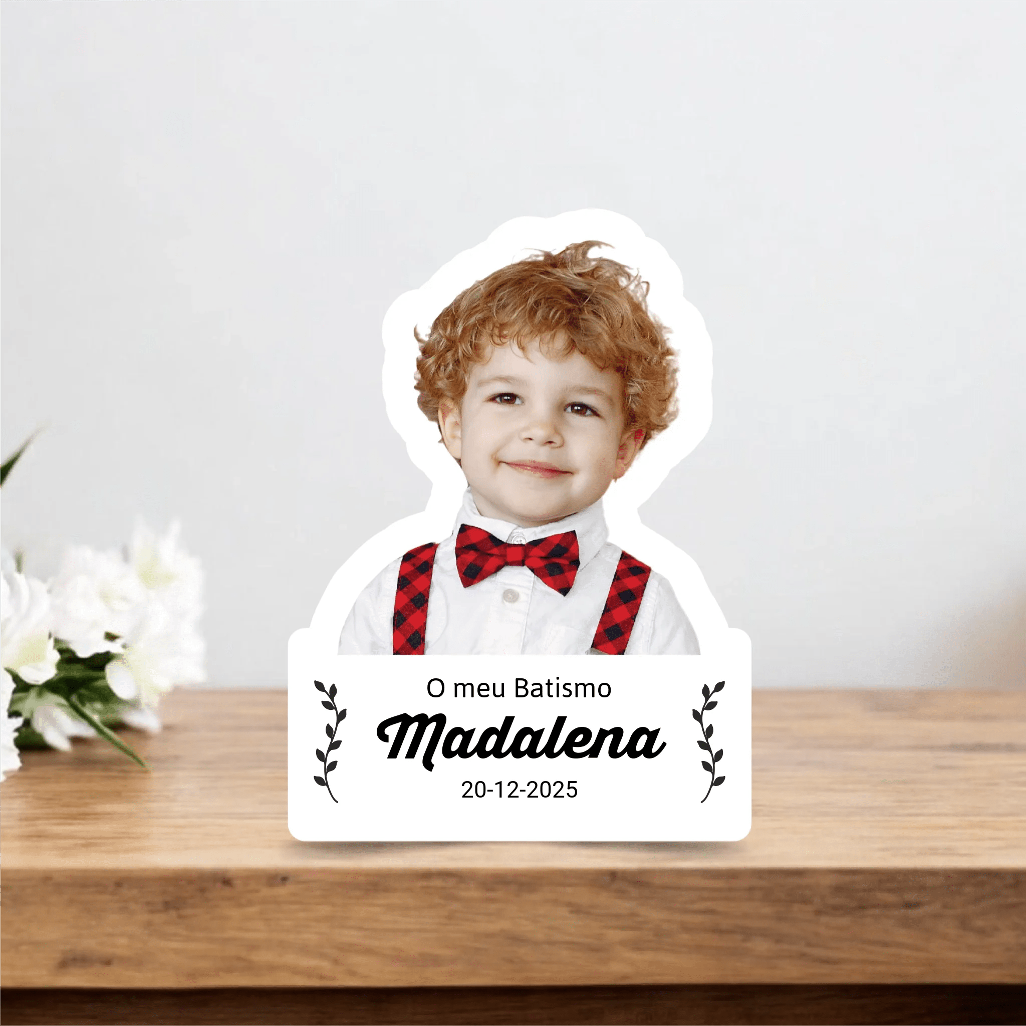 Lembrança Personalizada com Fotografia (a cores) - Laser Madeira