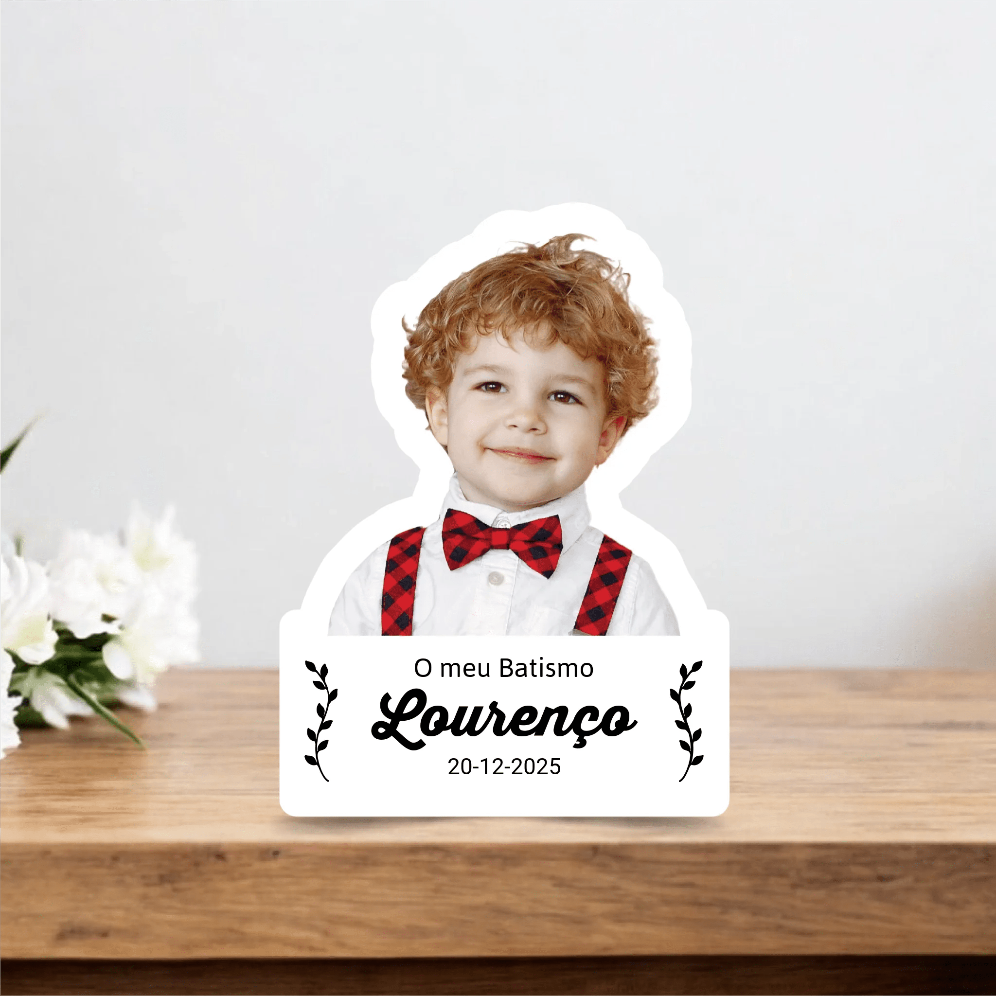 Lembrança Personalizada com Fotografia (a cores) - Laser Madeira