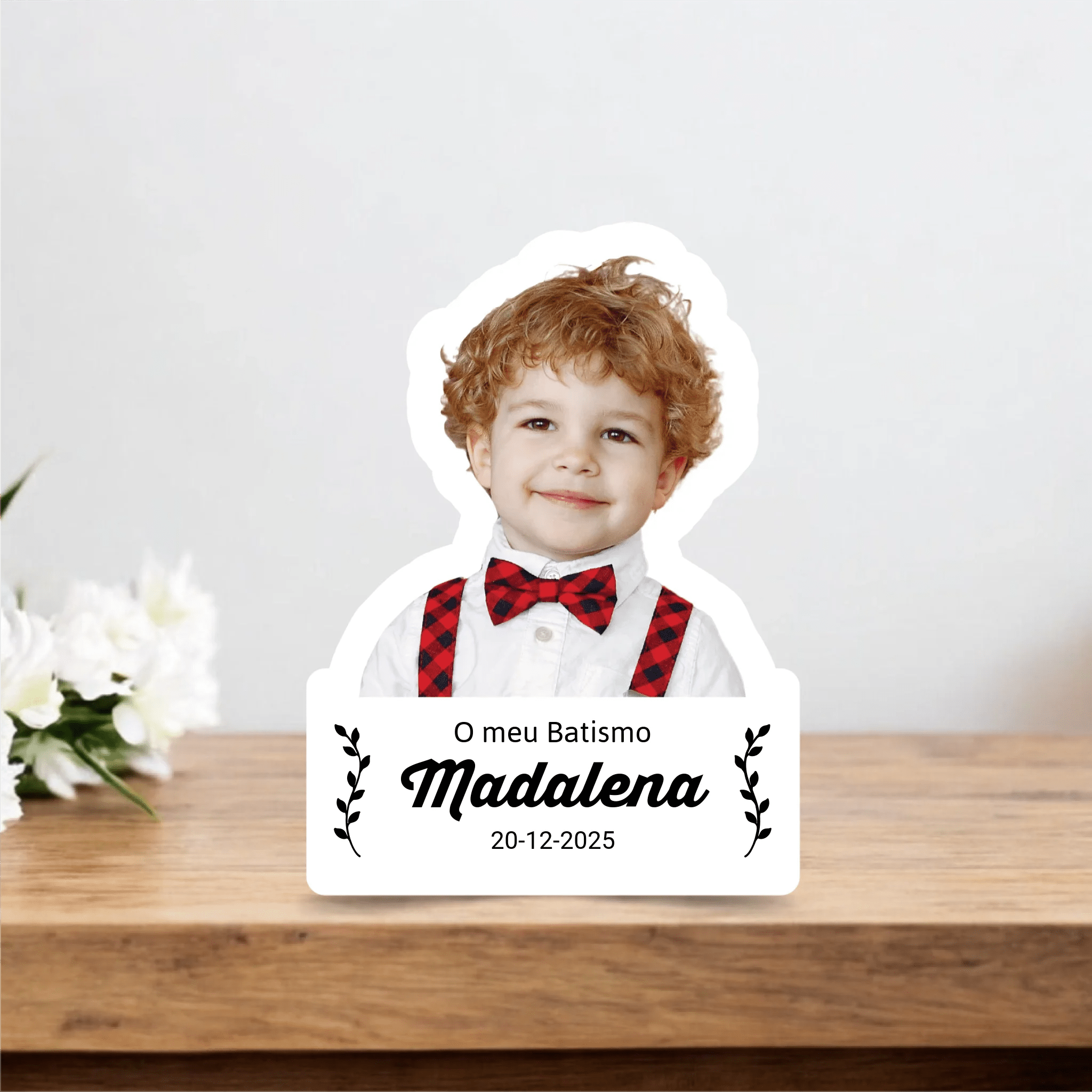 Lembrança Personalizada com Fotografia (a cores) - Laser Madeira