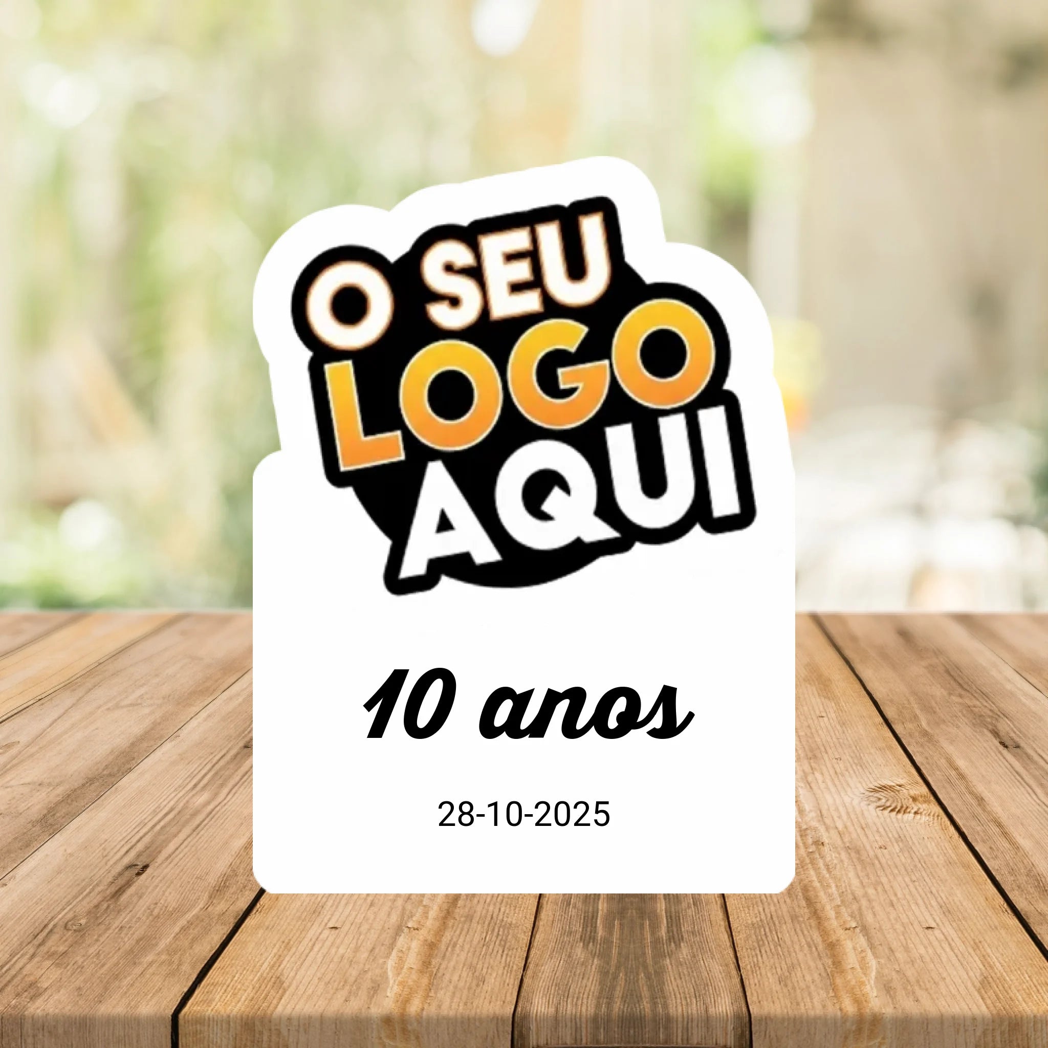 Lembrança Personalizada com o Logo da Sua Empresa — Íman ou Base | Pré - visualização em Tempo Real - Laser Madeira