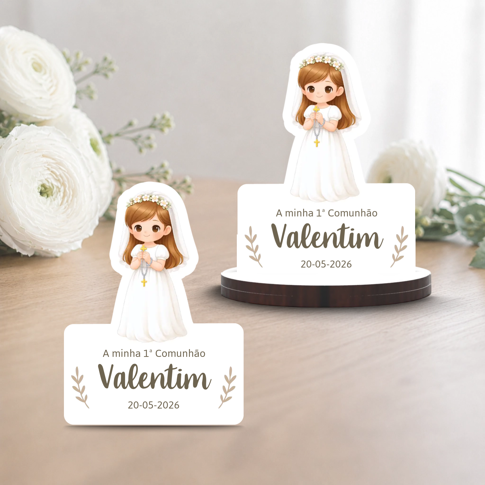 Lembrança Personalizada Comunhão (vários modelos) - Laser Madeira