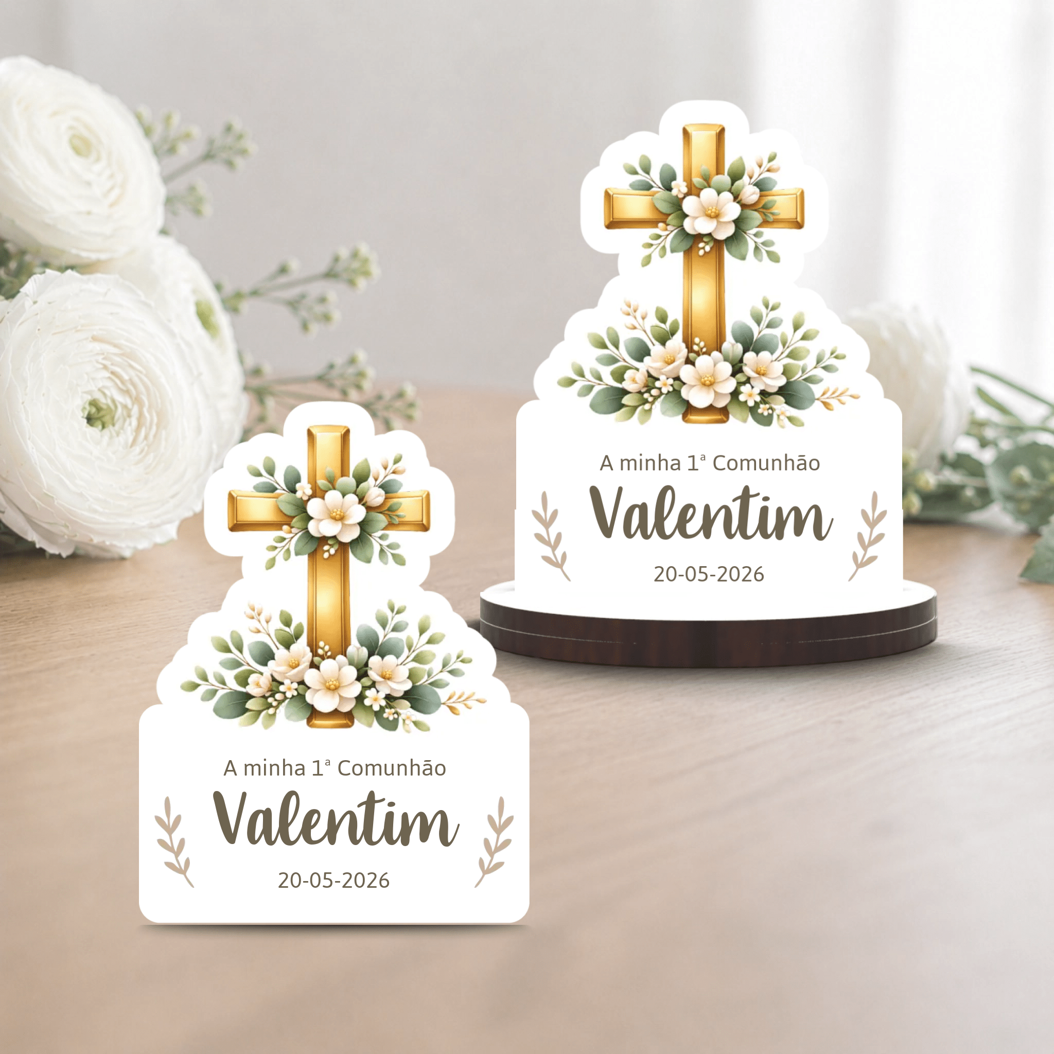 Lembrança Personalizada Comunhão (vários modelos) - Laser Madeira