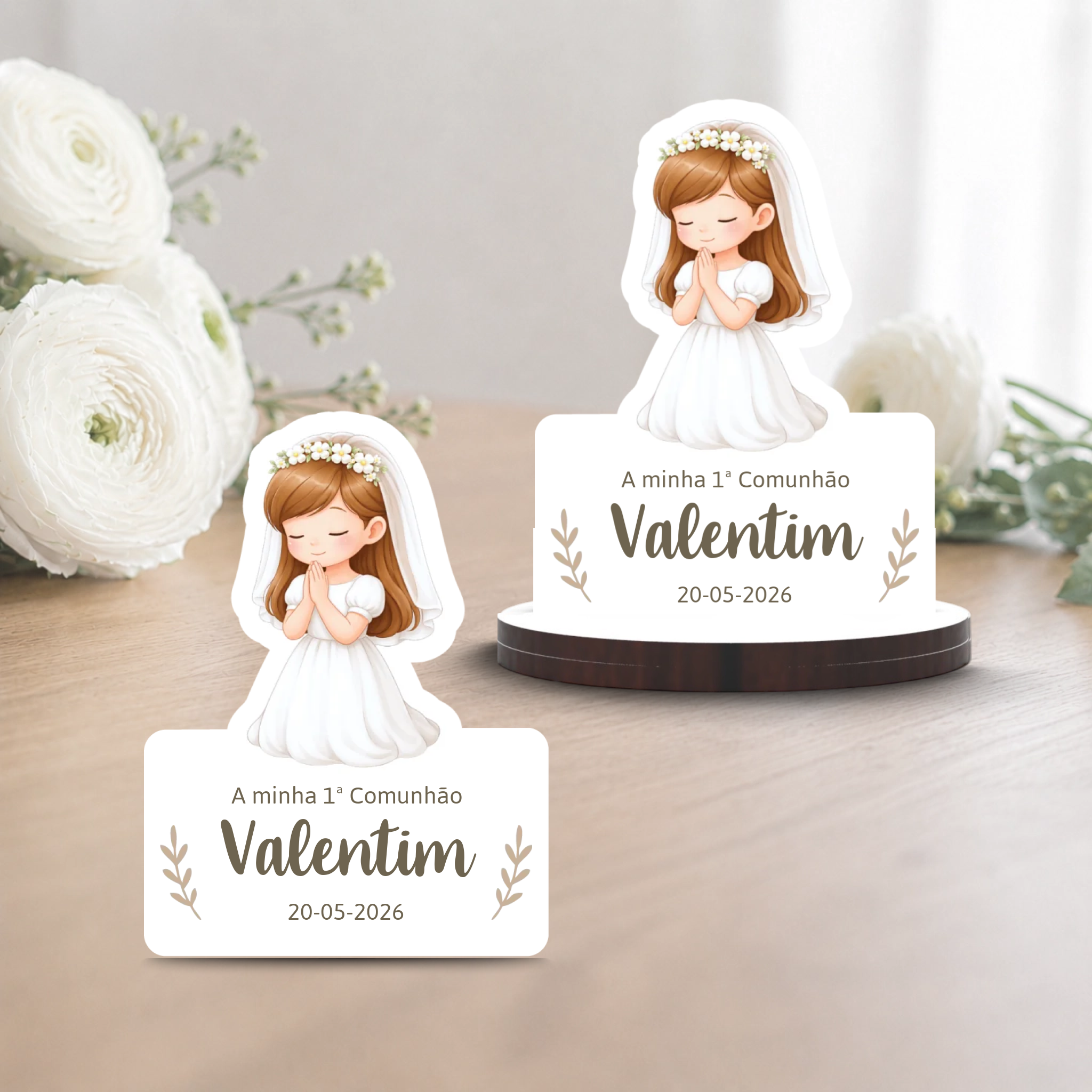 Lembrança Personalizada Comunhão (vários modelos) - Laser Madeira
