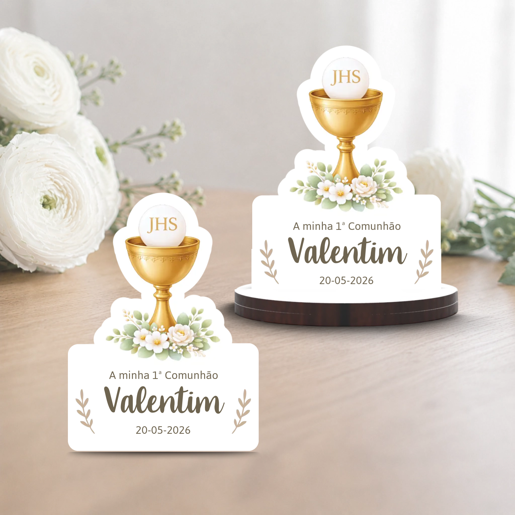Lembrança Personalizada Comunhão (vários modelos) - Laser Madeira