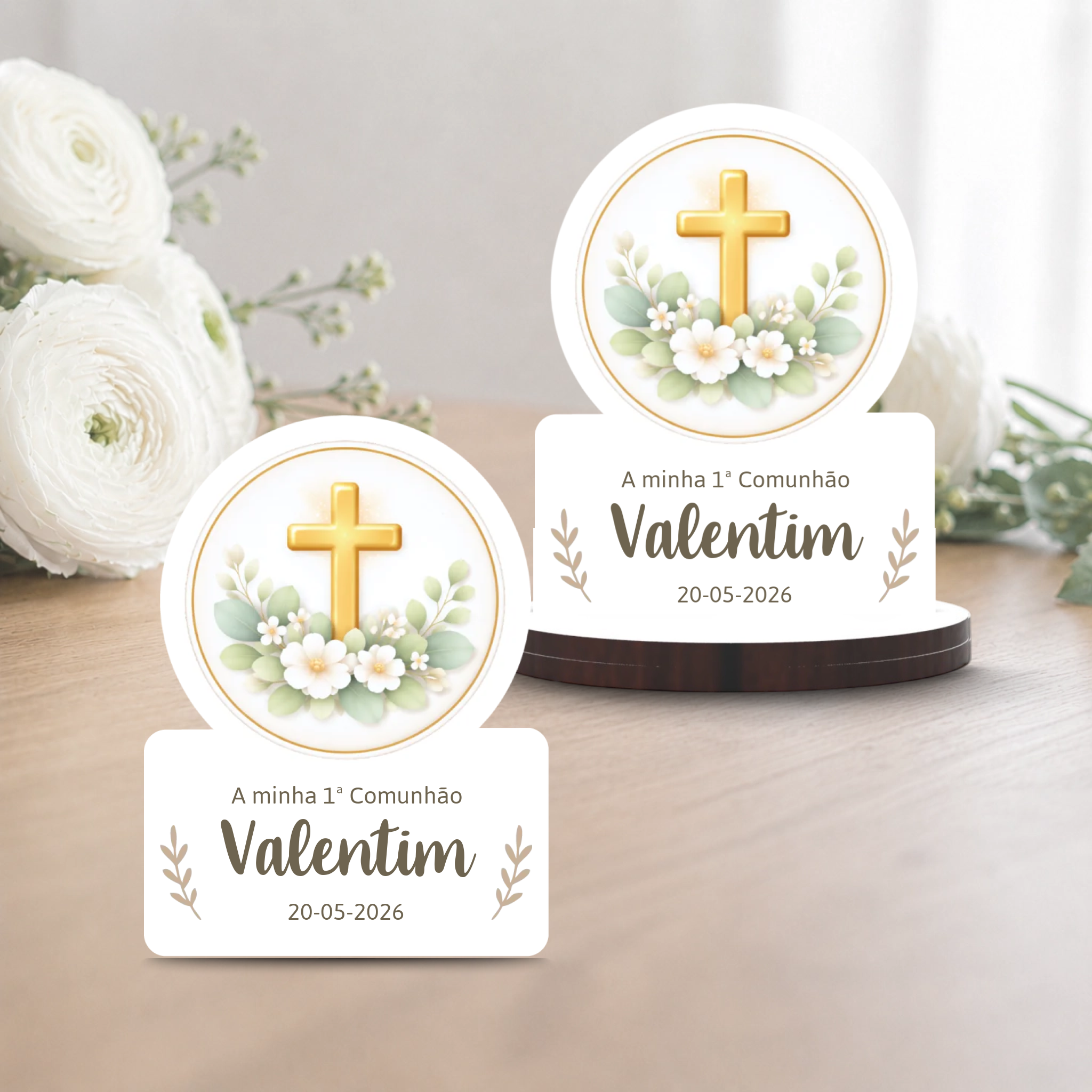 Lembrança Personalizada Comunhão (vários modelos) - Laser Madeira