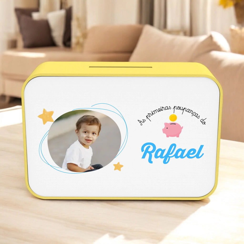 Mealheiro Retangular Personalizado com Fotografia - Laser Madeira