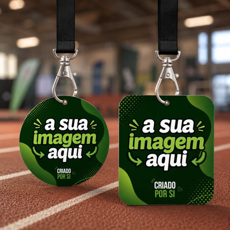 Medalha Personalizada com a Sua Imagem | Pré-visualização em Tempo Real | Circular ou Retangular - Laser Madeira