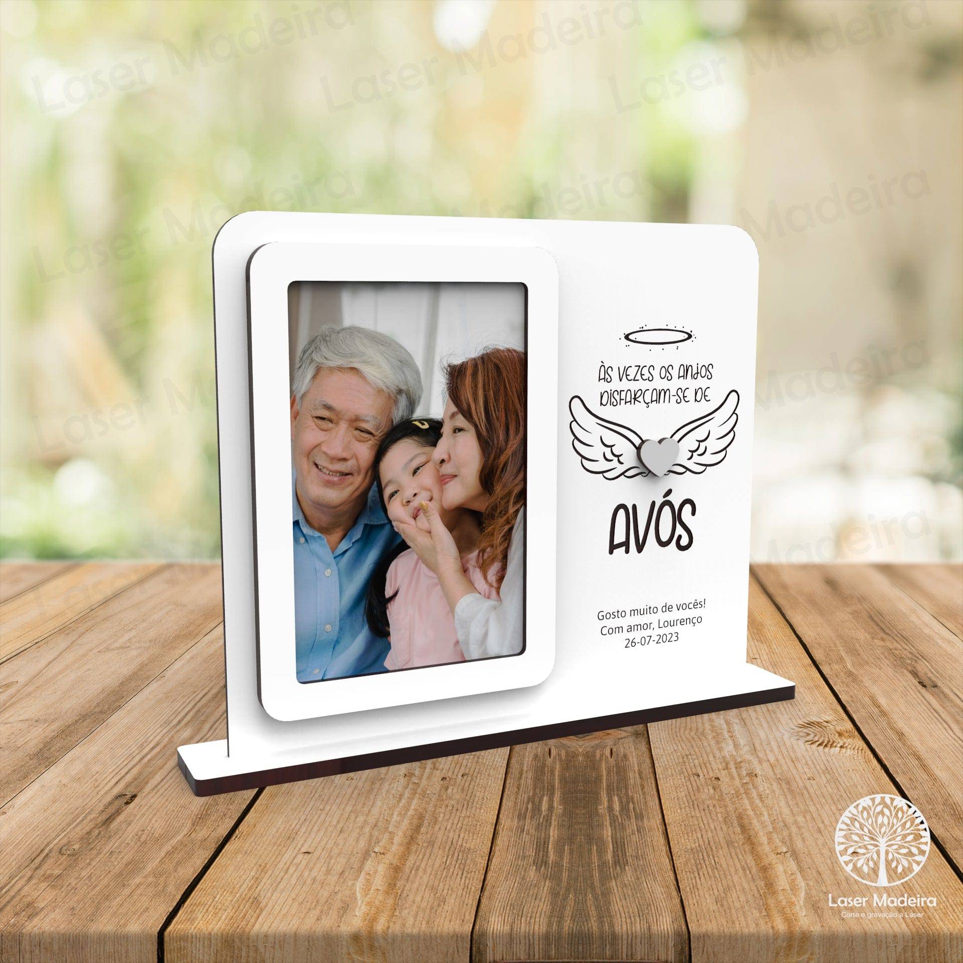 Moldura «Avós Anjos» - Laser Madeira