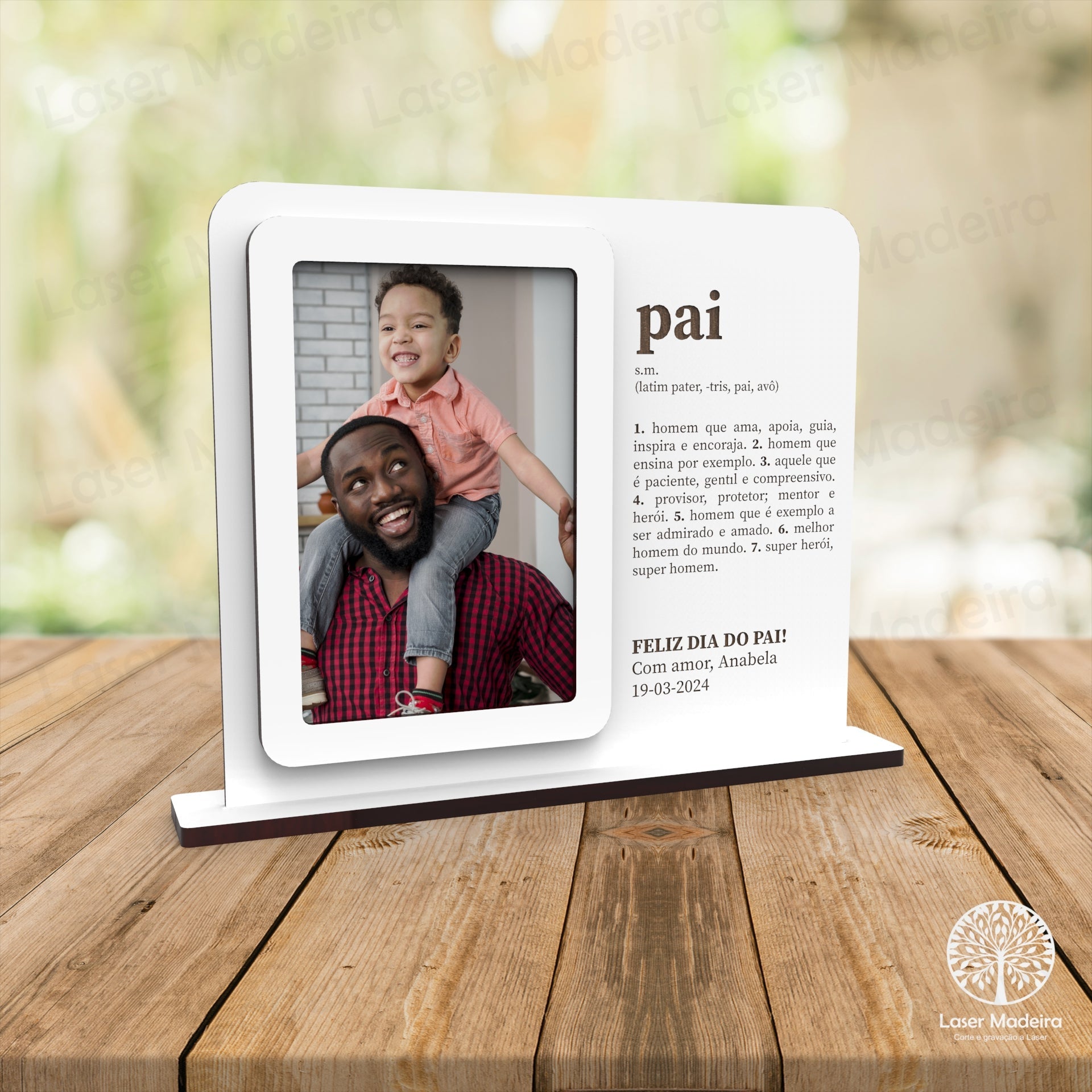 Moldura com Definição de Pai - Laser Madeira