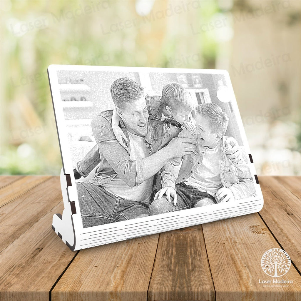 Moldura com Fotogravação - Laser Madeira