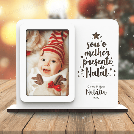 Moldura de Natal - Melhor Presente - Laser Madeira