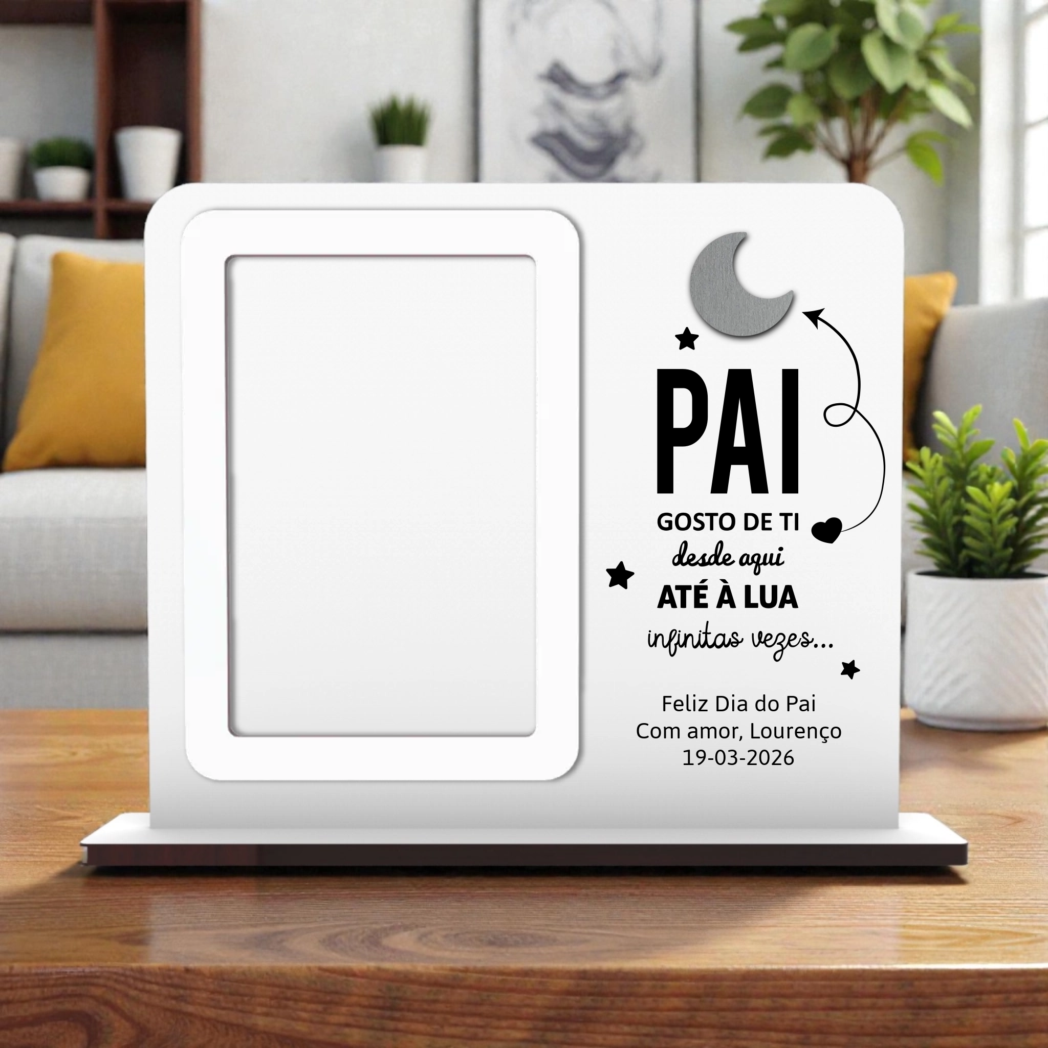 Moldura Dia do Pai com aplique MDF (vários modelos disponíveis) - Laser Madeira