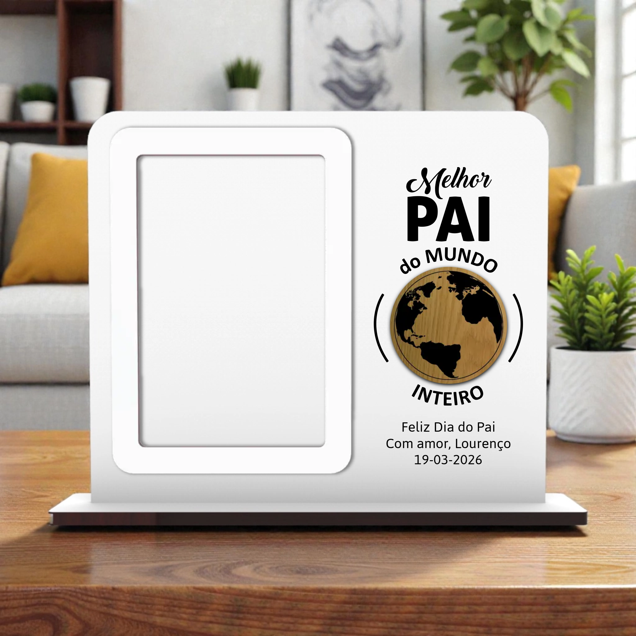 Moldura Dia do Pai com aplique MDF (vários modelos disponíveis) - Laser Madeira