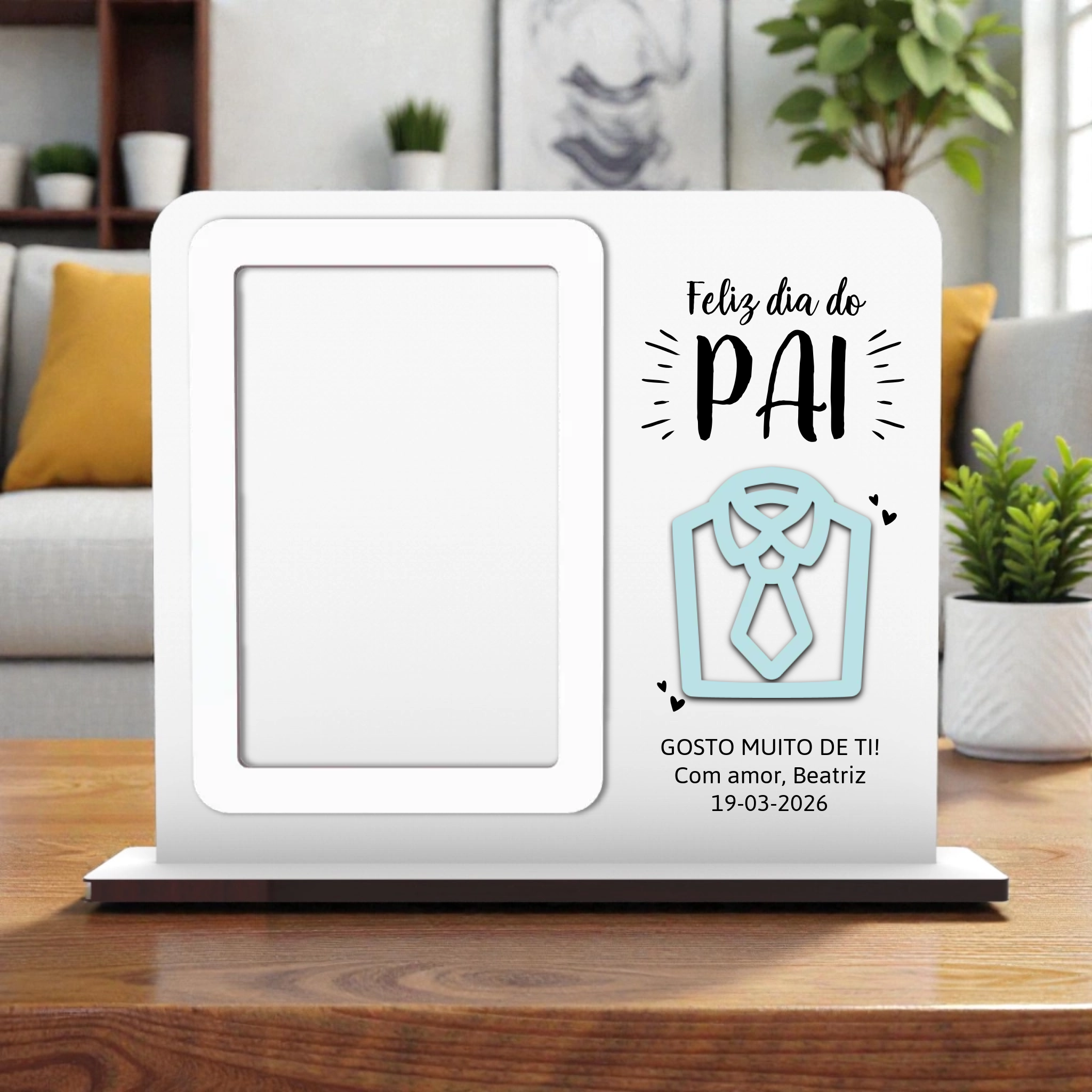 Moldura Dia do Pai com aplique MDF (vários modelos disponíveis) - Laser Madeira