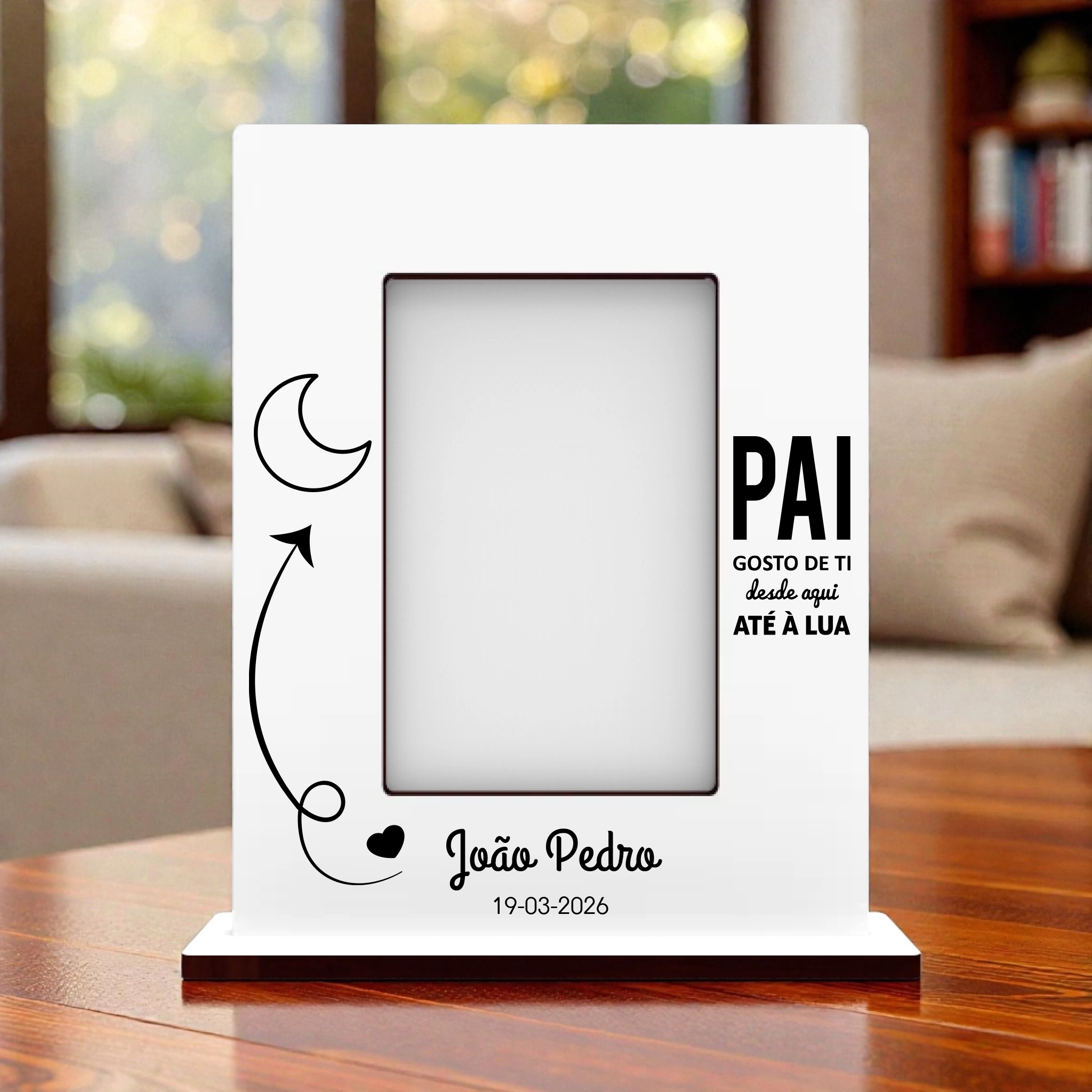 Moldura Dia do Pai Personalizada - Horizontal ou Vertical (vários modelos disponíveis) - Laser Madeira