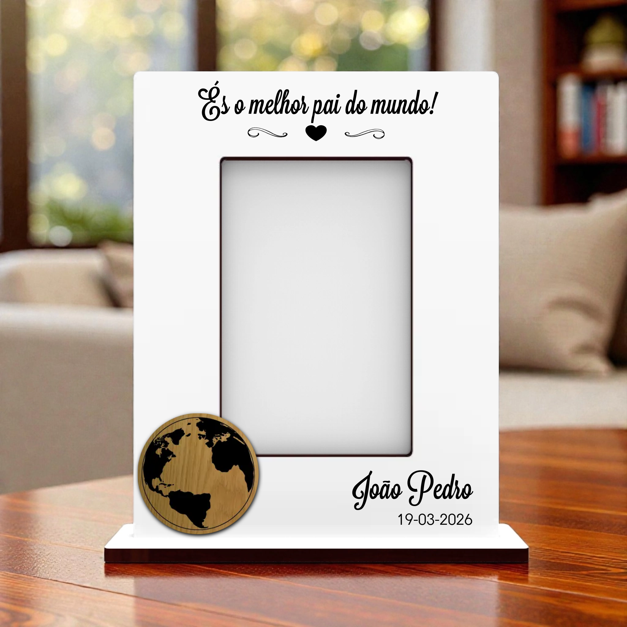 Moldura Dia do Pai Personalizada - Horizontal ou Vertical (vários modelos disponíveis) - Laser Madeira