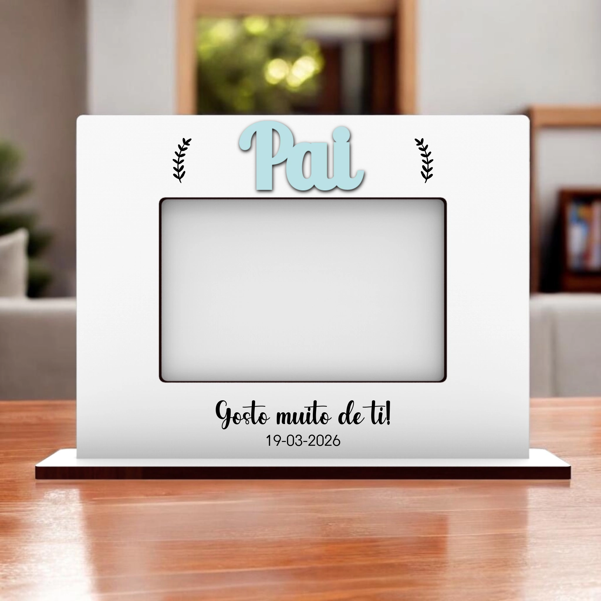 Moldura Dia do Pai Personalizada - Horizontal ou Vertical (vários modelos disponíveis) - Laser Madeira