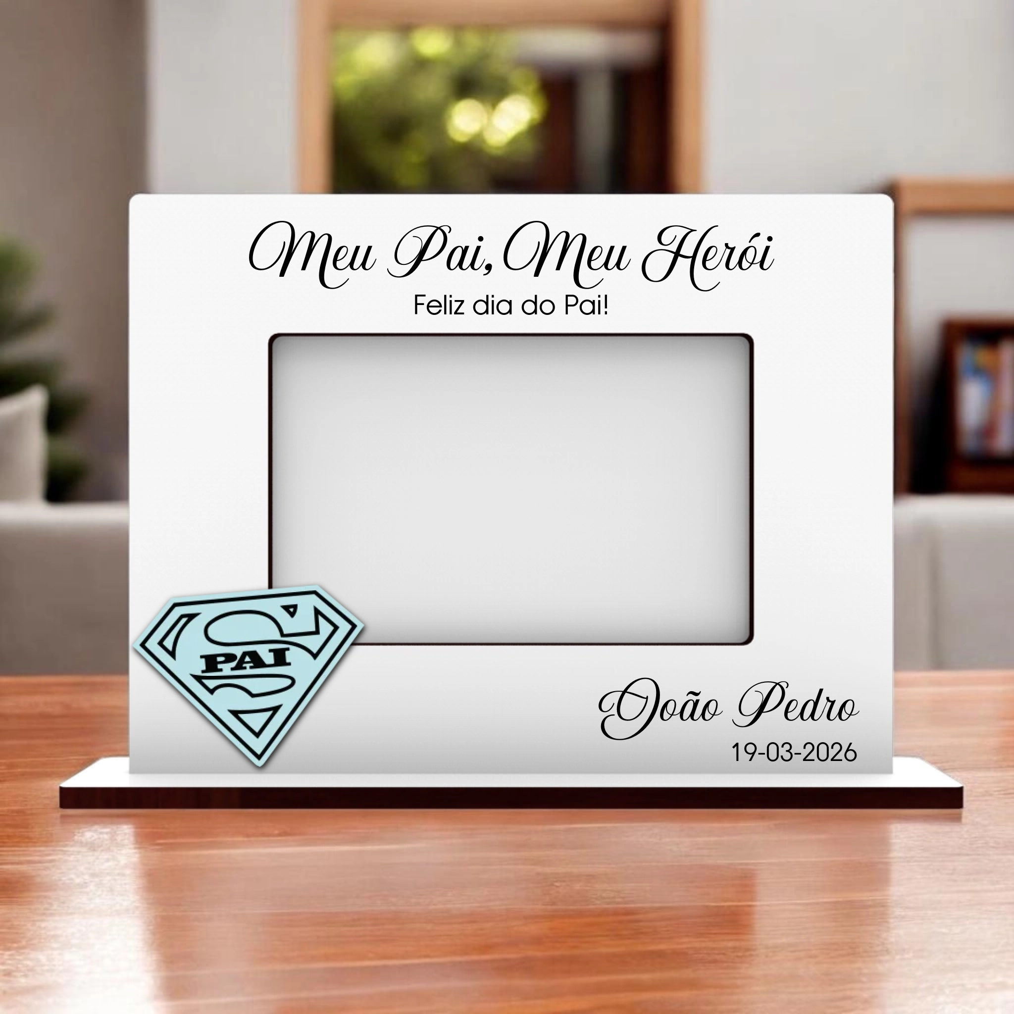 Moldura Dia do Pai Personalizada - Horizontal ou Vertical (vários modelos disponíveis) - Laser Madeira