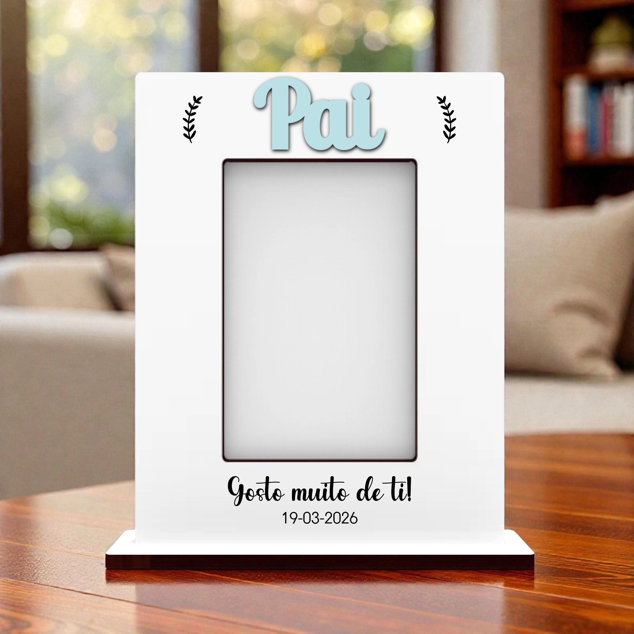 Moldura Dia do Pai Personalizada - Horizontal ou Vertical (vários modelos disponíveis) - Laser Madeira