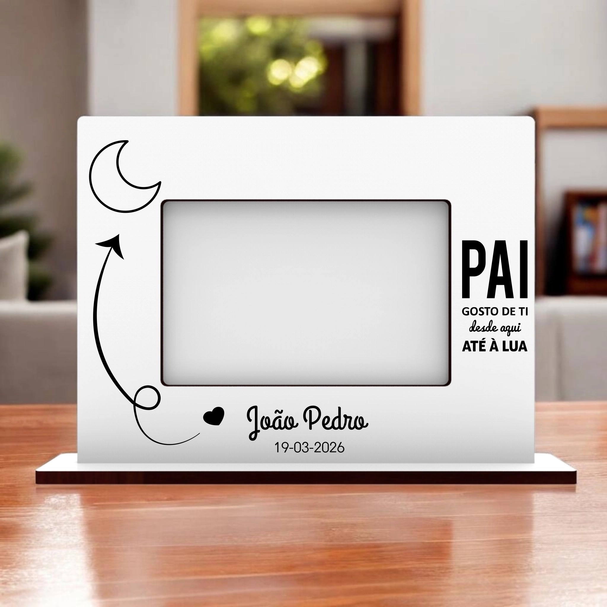 Moldura Dia do Pai Personalizada - Horizontal ou Vertical (vários modelos disponíveis) - Laser Madeira