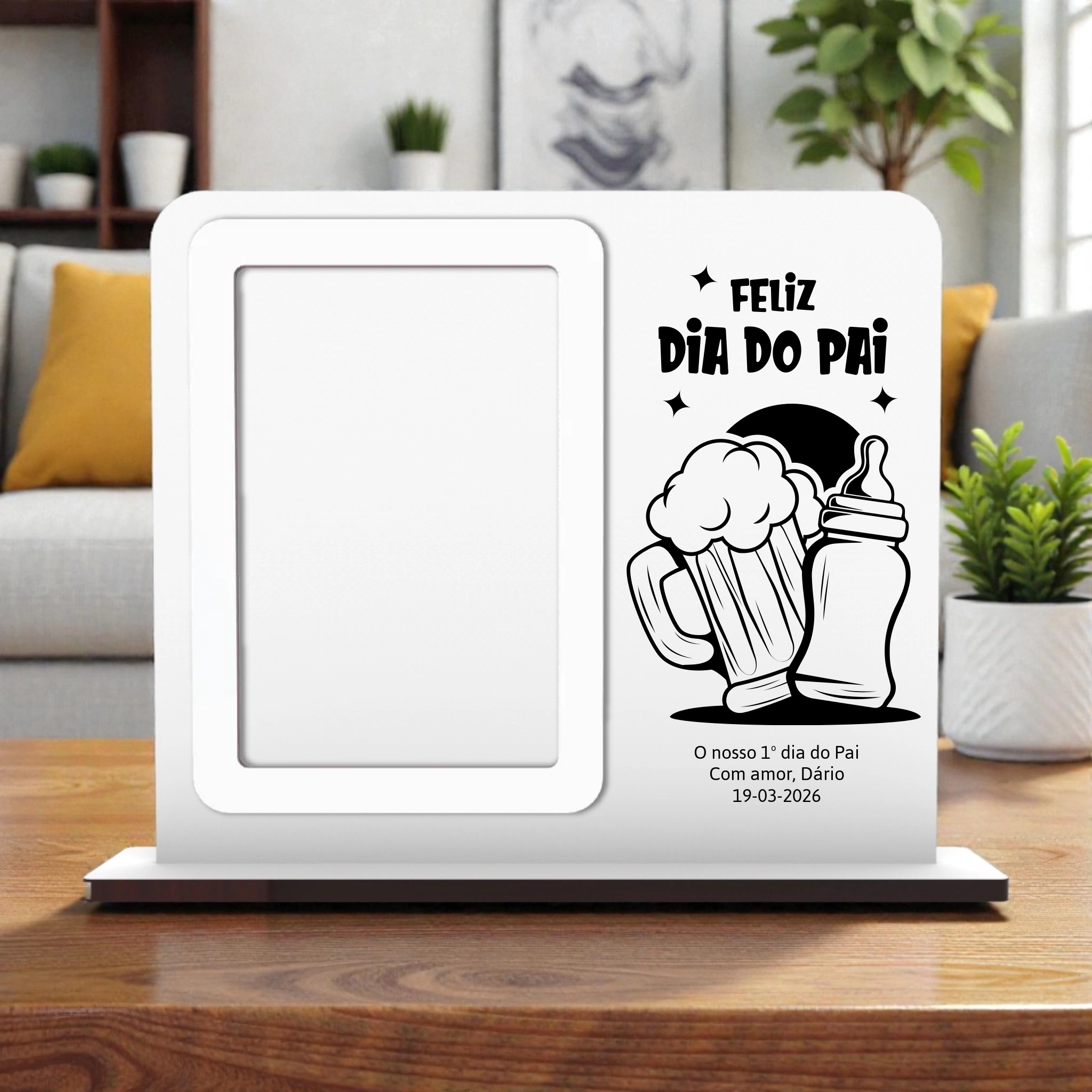 Moldura Dia do Pai Personalizada (vários modelos disponíveis) - Laser Madeira