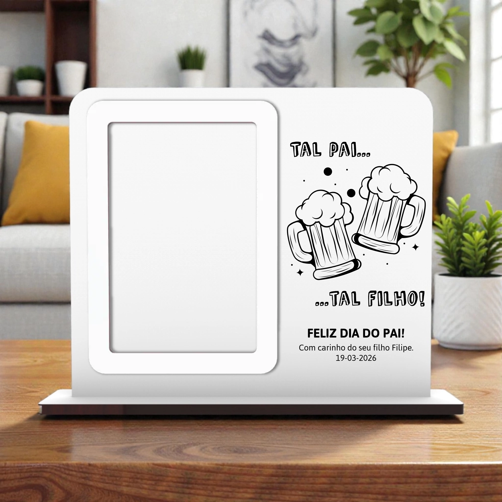 Moldura Dia do Pai Personalizada (vários modelos disponíveis) - Laser Madeira