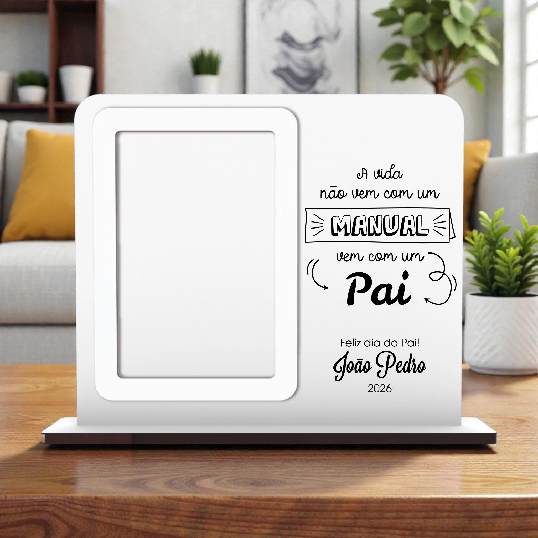 Moldura Dia do Pai Personalizada (vários modelos disponíveis) - Laser Madeira