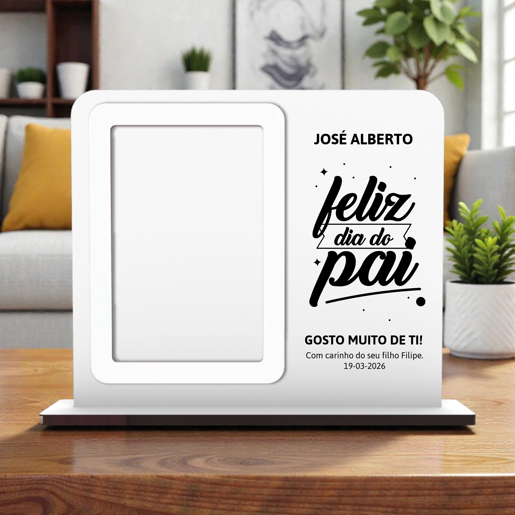 Moldura Dia do Pai Personalizada (vários modelos disponíveis) - Laser Madeira